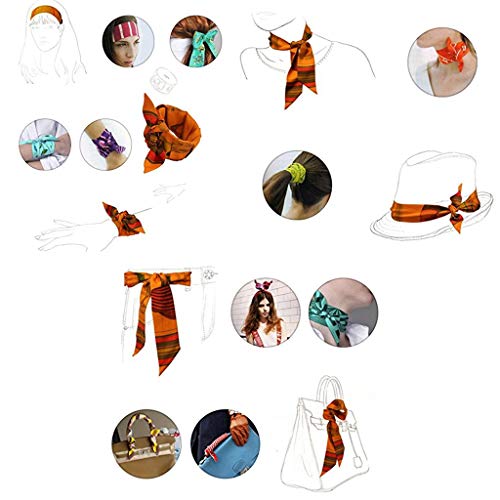 Handbag Scarf Bag Handle Wrap Imitation Silk Ribbon Scarf Women Ladies Girls Purse Tote Neck Hat Scarf Hair Band3