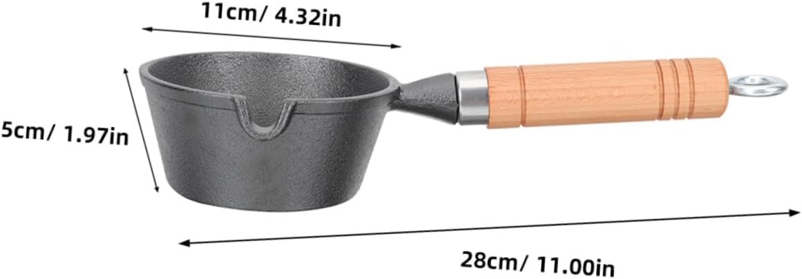 Cabilock 2pcs Sturdy Metal Sauce Pot Handle Mini Pot for Cooking for Home Kitchen