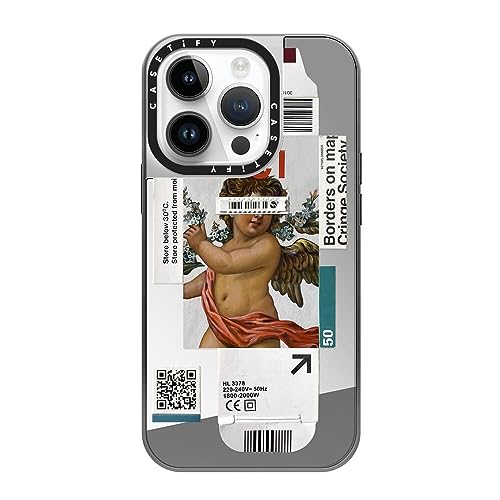 CASETiFY �~���[ iPhone 14Pro �P�[�X [1.5m����̗����������N���A/MagSafe �ɑΉ�] - Below 30 Degrees - �V���o�[ (�X���C�o�[�o���p�[)