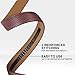 Marino Men’s Genuine Leather Ratchet Dress Belt With Automatic Buckle, Trim to Fit Enclosed in an Elegant Gift Box - Interlaced - Nut Brown - Adjustable from 28