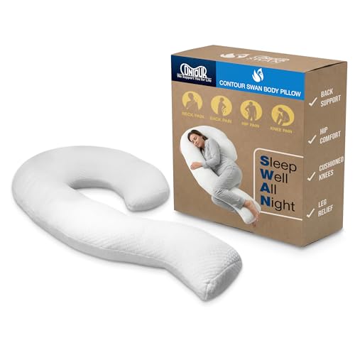Contour Swan Body Pillow for Side Sleepers