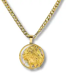 Colar Masculino Robusto Corpus Christi em Aço Inoxidável 316L Banhado a Ouro 18k 60cm Fé e Proteção Espiritual - Acompanha Bolsa de Veludo