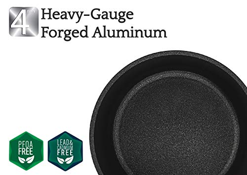 Saflon Titanium Pro Nonstick 1.5 Quart Sauce Pan With Glass Lid Forged Aluminum With Pfoa Free Coating #TOP2