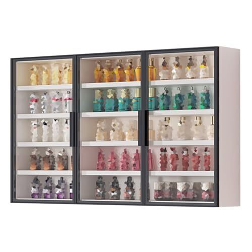 Display Cabinets, Multi-Tier Curio Storage Shelving with Glass Doors, Figures Dolls Model Wooden Display Case, Collectibles Organizers Rack, Home Playroom Showcase(White,90x