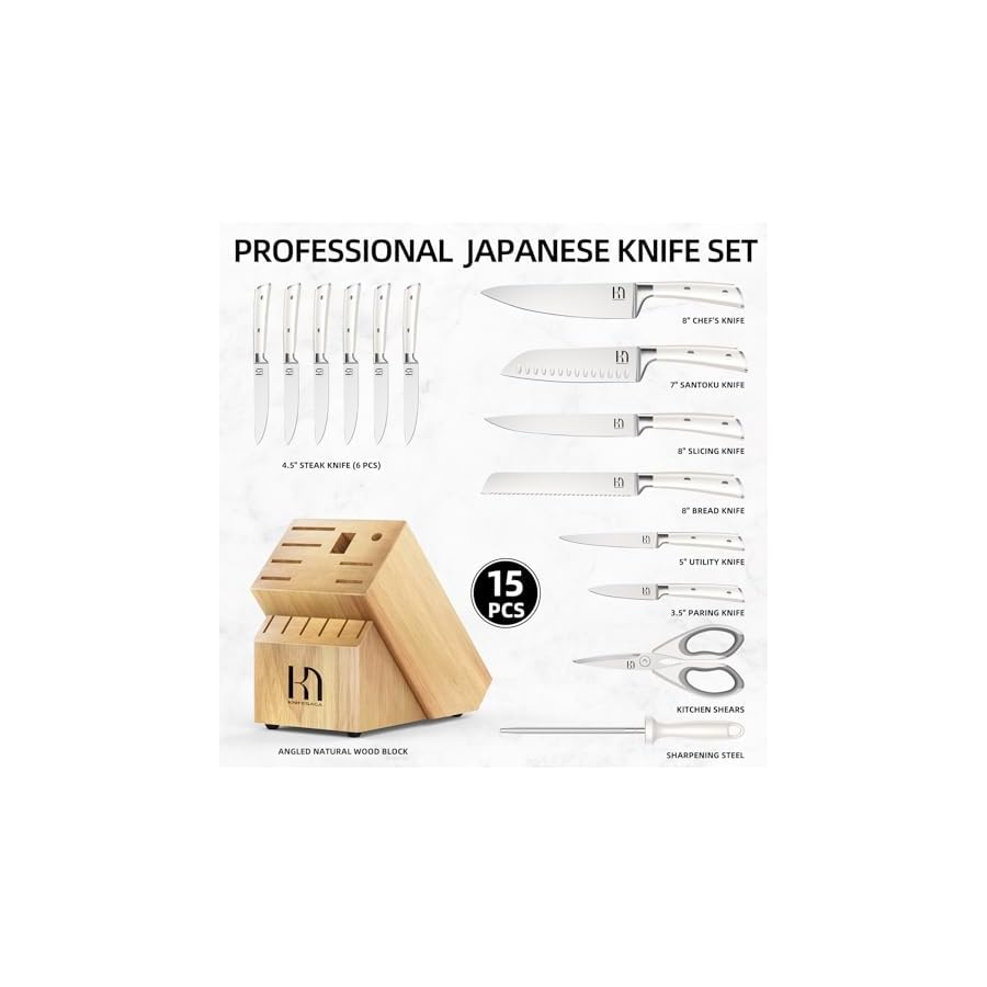2024-Upgraded-Knife-Set-Premium-Japanese-15-Piece-High-Carbon-Stainless-Steel-Kitchen-Knife-Block-Sets-with-Sharpener-Razor-Sharp-Knives-Set-for-Kitchen-with-Angled-Natural-Wood-Knife-Block 2025 Upgraded Knife Set Premium Japanese 15 Piece High Carbon Stainless Steel Kitchen Knife Block Sets with Sharpener, Razor Sharp Knives Set for Kitchen with Angled Natural Wood Knife Block