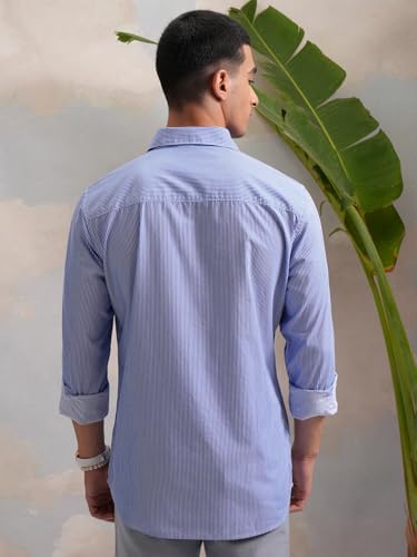 Image of Highlander Men's Slim Fit Striped Shirt | Full Sleeves | Everyday Wear Stylish Shirts for Men