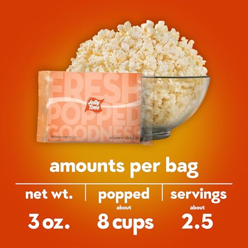 Jolly Time Kettle Corn, Festival Fun Sweet & Salty Glazed Gourmet Microwave Popcorn, 3oz Sharing Bag, 3 Bags Per Carton (3 Ounce (Pack of 36))