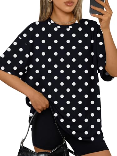 Image of Trendy Queen Womens Oversized T-Shirts Short Sleeves Workout Tops | Casual Summer Gym Tees Plus Size Fashion Clothes 2026