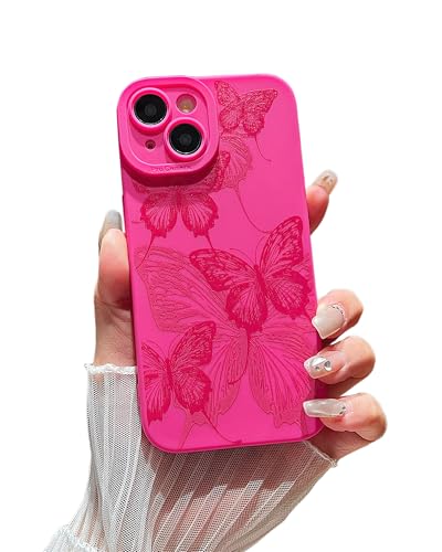 Coque iPhone 13 papillon pour fille femme silicone résistant