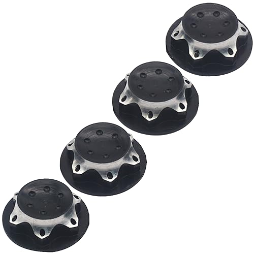 4Pcs ShareGoo Aluminium Wheel Hub Cover Nut Anti-dust Cover 17mm Self-Lock Hex Nut Adapter Compatible with Traxxas Hobao Team-C Losi HSP Redcat 1/8 RC Car Truck