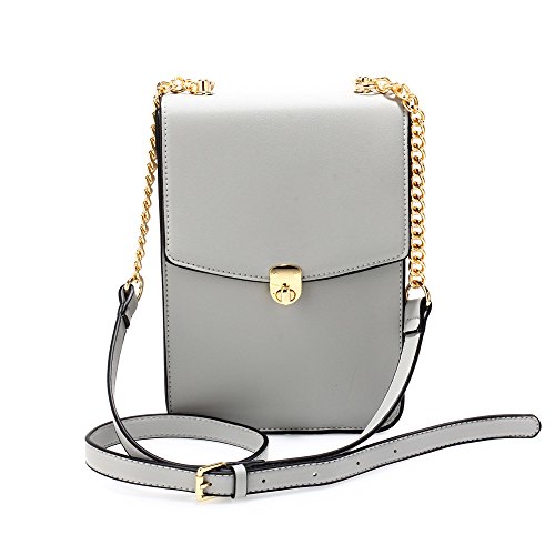 Sac bandoulière gris ANNA GRACE modèle A chic en taille L