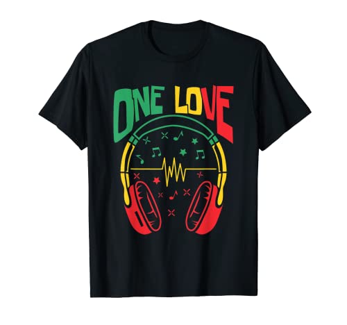 Rasta Reggae Headphones Music Headset for a Jamaican T-Shirt