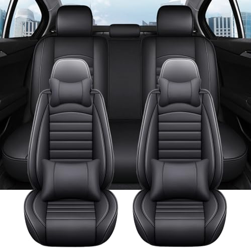 車用 シートカバー トヨタ 新型 ハリアー 80系 MXUA80 MXUA85 AXUH80 AXUH85 対応 車 座席 シート カバー 5席 シード保護 レザー 滑り止め 汚れ防止 四季汎用 車 内装 カーマッ(黒,豪華版)