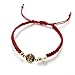 CRUZONE Our Lady of Guadalupe Medal and Dainty Cultured Fresh Father Pearl Adjustable Red String Bracelet Pulsera de la Virgen de Guadalupe para Mujeres (Red)
