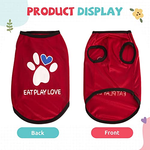 Image of Lulala Pet Shirts Pet Printed Clothes with Funny Letters Summer Pet T Shirts Cool Puppy Shirts Breathable Pet Outfit Soft Pet Sweatshirt for Pets (Blue, 16 INCH)