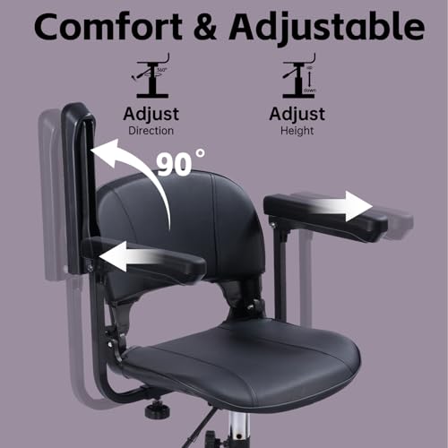 Image of 4 Wheel Mobility Scooter, Electric Scooter with Seat,Lightweight Mobility Scooter with Removable Battery. 6 MPH High Speed 265 lbs Capacity, Foldable Design (Purple)