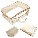 BESPORTBLE Kosmetiktasche Satz Gold Großer Reise Kulturbeutel Aus Polyester Mit...