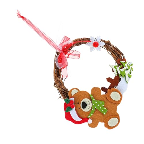PRETYZOOM Ciondolo Ghirlanda in Rattan Ghirlanda Di Natale Decorazioni Natalizie Ghirlande Di Finestre Di Natale Ornamento Di Natale Scogliera Di Natale Finestra Stoffa Oggetti Decorativi
