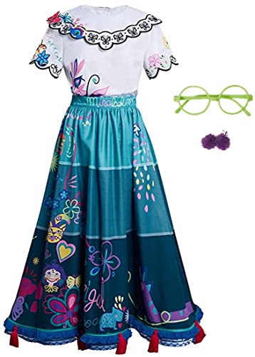ANBAOXUAN Adulte Enfant Déguisement Mirabel Costume Cover