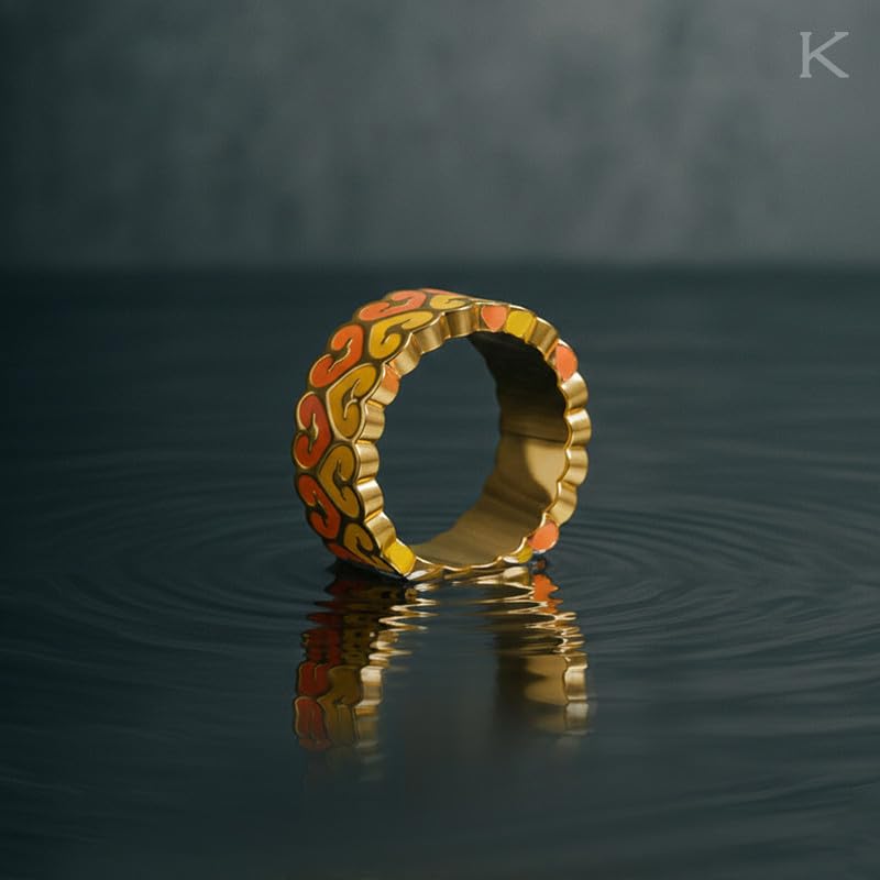 Image of KISNA 9KT / 14KT / 18KT Eternal Heart Yellow Gold Band For Women | S14
