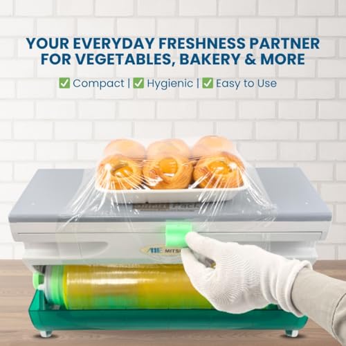 Image of SMART PACK Table Top Vegen Cut Wrapping Machine for Vegetable, Bakery Food Wrap, Commercial Kitchens | Maintaining Food Freshness | Vegetable Wrapping Machine | Pack of 1