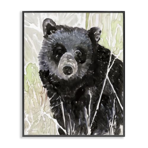 Stupell Industries Painterly Black Bear Abstract Forest Foliage, Design by Stellar Design Studio,11 x 14