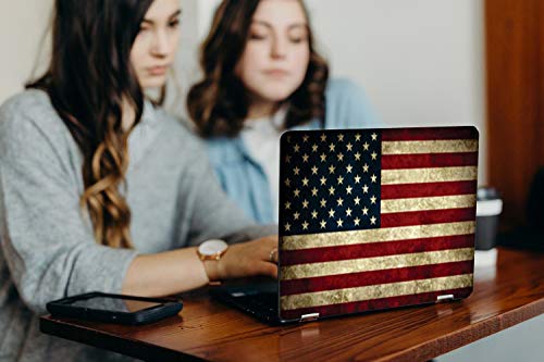 Image of Galaxsia Grunge USA Flag Vinyl Laptop Skin /Sticker /Cover /Decal Compatible for Any Laptop (Hp /Dell /Sony /Acer /Lenovo /Asus etc..) Brand Models of Size17 to 17.3 Inches Laptop Or Notebook.