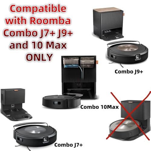 Image of Replacement Parts For iRobot Roomba Combo10 Max J9 J7 Plus Vacuum Cleaners | Accessories Kit Includes:Microfiber Moping Pad X2 Side Brush X8 Filter X8 Roller Brush X8