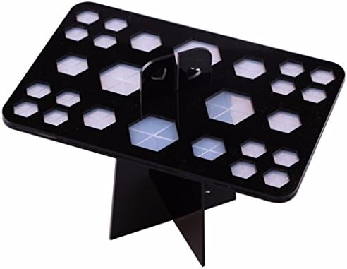 Generic 26 Holes Makeup Folding Collapsible Air Drying Cosmetic Brush Dryer Acrylic Tree Rack Holder Stand Creative and Exquisite Workmanship, Silver image 2