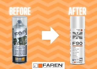 Faren F90, Acciaio Inox Spray, ideale per il trattamento di metalli, Antiossidante, Anticorrosivo, a base di polvere di Acciaio Inox 18/10, 400ml