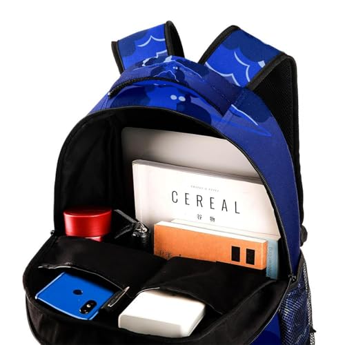 Sac à dos voyage bleu grand volume avec compartiment ordinateur portable