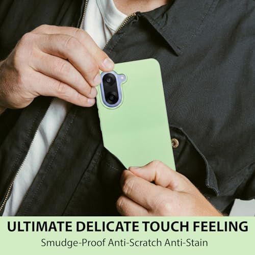 Image of LIRAMARK Liquid Silicone Soft Back Cover Case for OnePlus Nord CE 5 5G| Soft Micro-Fibre Lining Inside | Camera Protection Bump (Green)