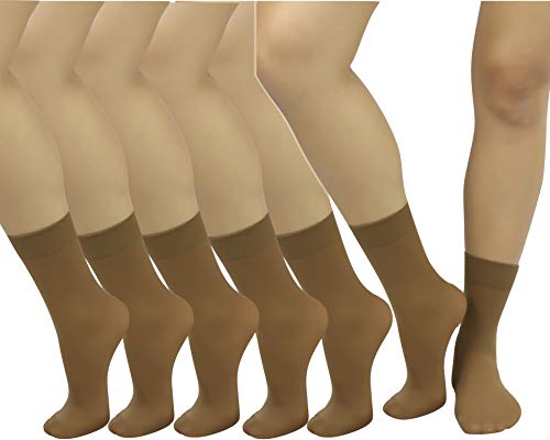 Image of ToBeInStyle Womens Pack of 6 Trouser Solid Print Anklet Socks