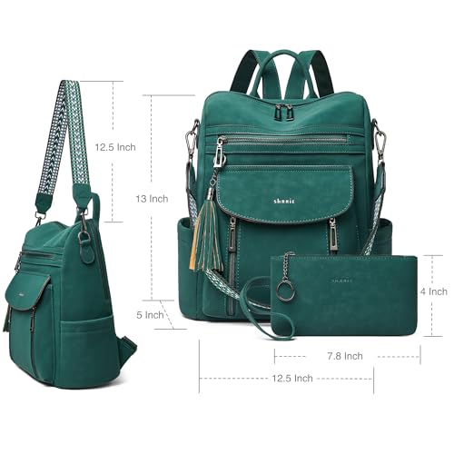 Image of Shrrie Backpack Purse for Women Fashion Leather Backpack Purse Designer Travel Backpack Convertible Shoulder Bag with Wristlet