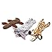 Jalousie Dog Flirt Pole Set Squeaky Toys Plush Toys Dog Teaser Wand and Refills - Upgraded Rope (5 Pack stuffingless)
