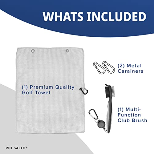 Rio Salto Waffle Golf Towel With Clips For Golf Bag And Club Brush Golf Accessories Cleaning Disc Golf Gym Towel Golf Towels For Women Cute Girls Gift Quick Dry Microfiber Towel Pink Teal Palm Trees #TOP6