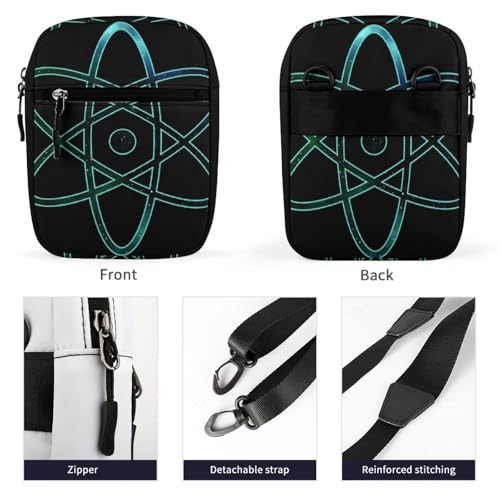 Physical Atom Stars Sky Spaces Women's Cute Small Mini Crossbody Bag Top Zip Sling Square Shoulder Bags3