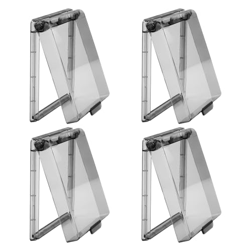 4 Pièces Cache Interrupteur Mural, Type 86 Cache Prise Murale, Protege Prise Ultra Mince avec Protection Étanche IP14, Cache Prise Electrique pour Salle de Bain Cuisine Chambre Extérieur (Noir)