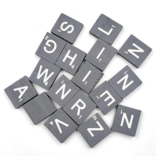 500 peças de peças de madeira com letras de 26 peças de substituição para o alfabeto em inglês para