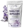 Sale di Epsom alla Lavanda – Solfato di Magnesio Rilassante per Bagno, Pediluvio e Aromaterapia - Sale Inglese per Benessere, Bendaggi e Relax Profondo
