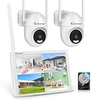 Amazon.co.jp: JENNOV 防犯カメラ モニター付き 屋外 800万画素対応 AI