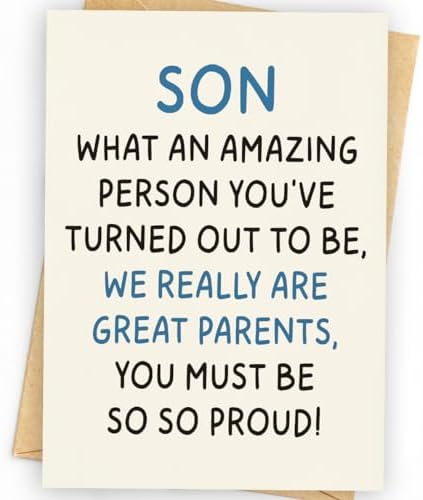 WowBefun Birthday Card for Son, Son Birthday Card, Birthday Card Son, Happy Birthday Son Card, To My Son from Mom, Gifts for Adult Son Gift Ideas, Birthday Card Son Adult