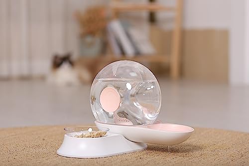 Bebedouro Para Cães e Gatos Automático, Bebedouro com pote para ração, Dispenser de Água Para Pets,