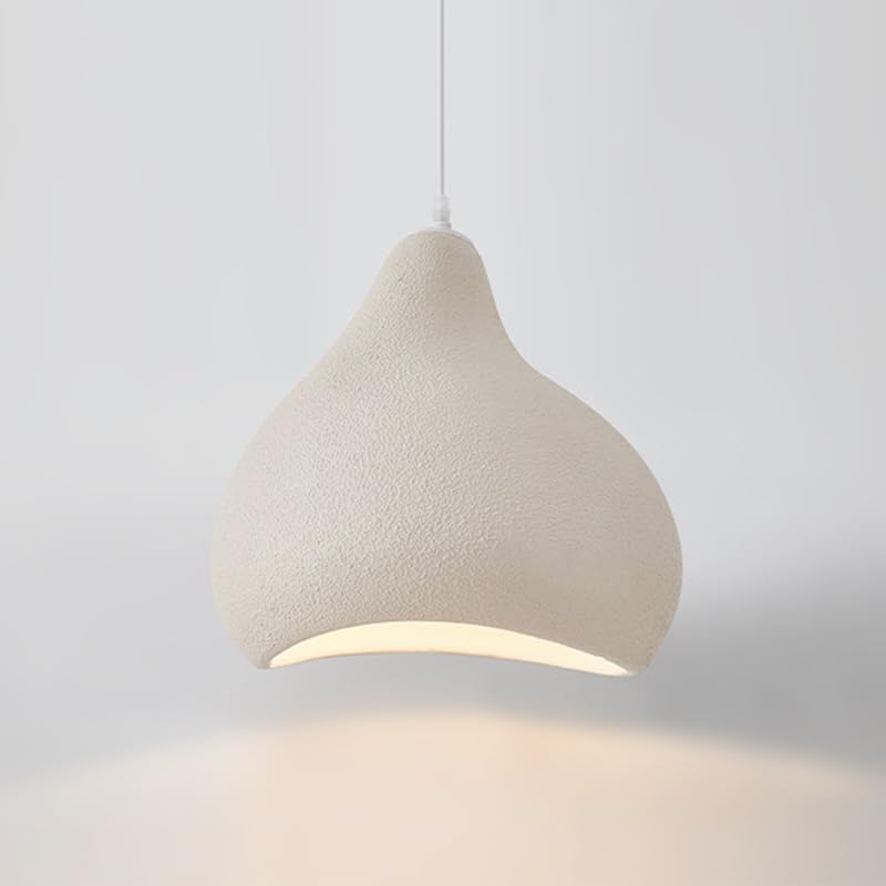 Plafonnier suspension japonais en résine beige retro pour cuisine et bar design