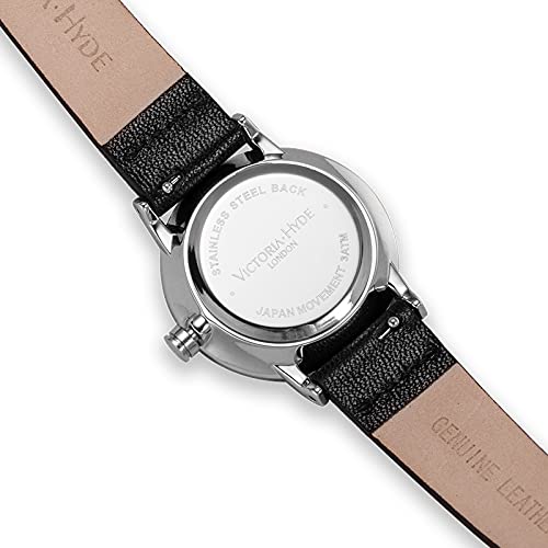 Victoria Hyde Retro Watches For Women Small Dial Analog Quartz Detachable Genuine Leather Strap Ladies Wristwatch Black #TOP1