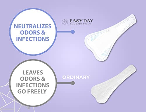 Easyday Thong Style Panty Liners For Women, Unscented, Odor Free, Specially Designed For Sensitive Skin, Breathable, Panty Liners For Light Flow Absorbency , 45 Count Pack #TOP4