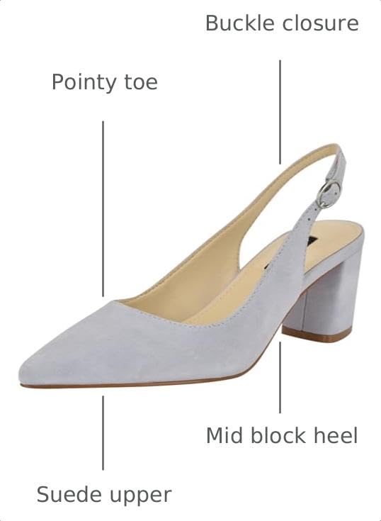 Nine West Women's Kamsee Slingback, Light Blue Suede 450, 9 by Nine West - Used condition - Image 3