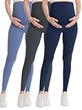 WELL&JUST Umstandsleggings über dem Bauch – ultraweiche Schwangerschafts-Aktivkleidung für...