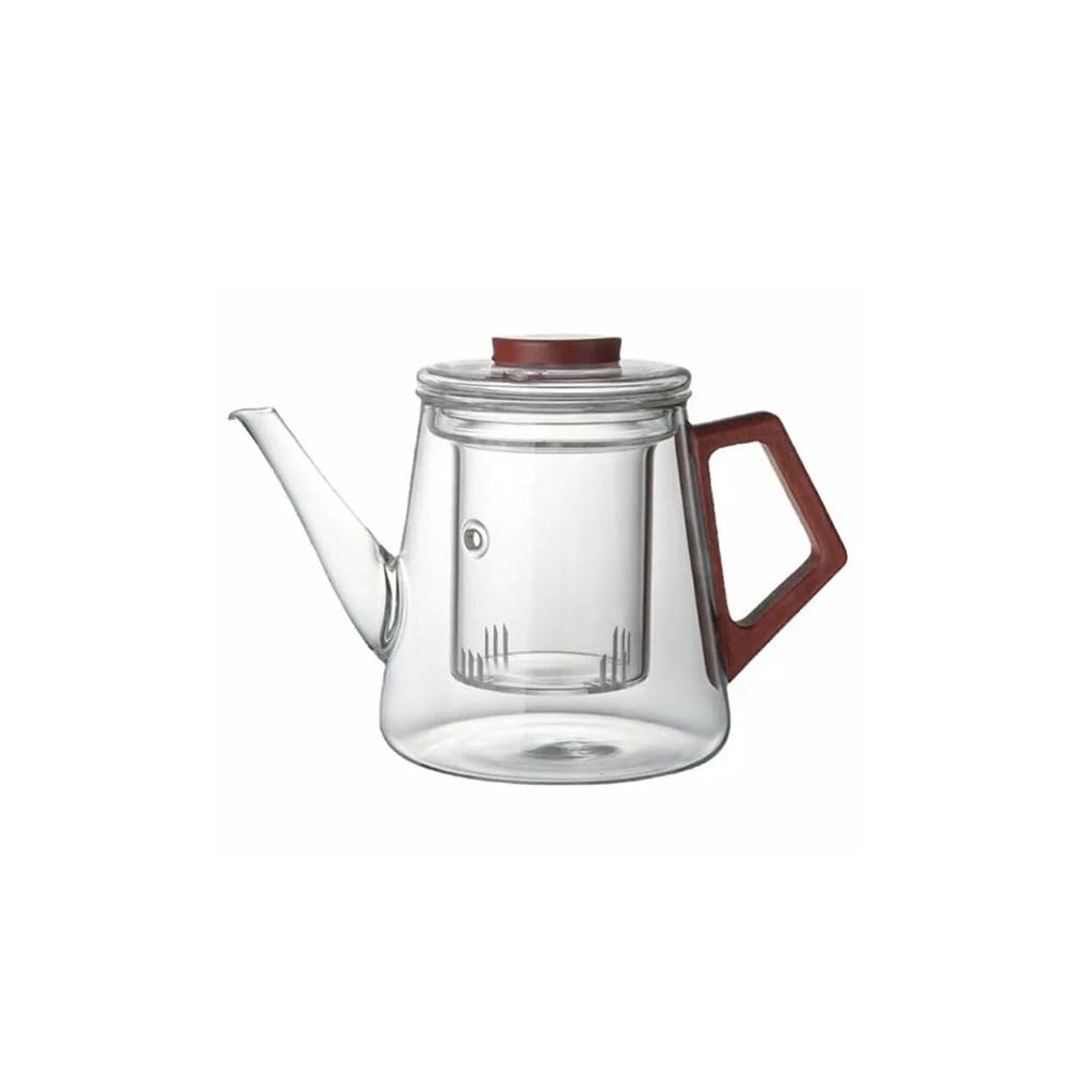 Solide Glas-Teekanne für zu Hause mit Sieb, großes Fassungsvermögen, Teebereiter, Teeset, tragbarer Teekessel mit Deckel, 650 ml Waschbar