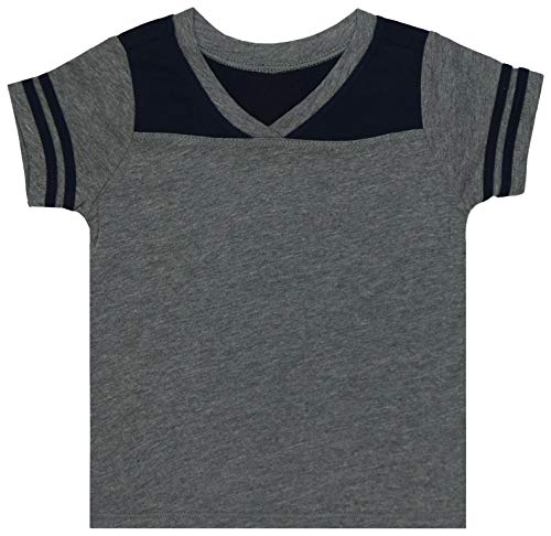 Image of ToBeInStyle Kids Boys Girls Cotton Jersey Contrast Raglan V-Neck Tee T-Shirts